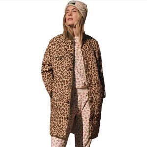 The Great. Treeline reversible leopard/pink down puffer new without tags!